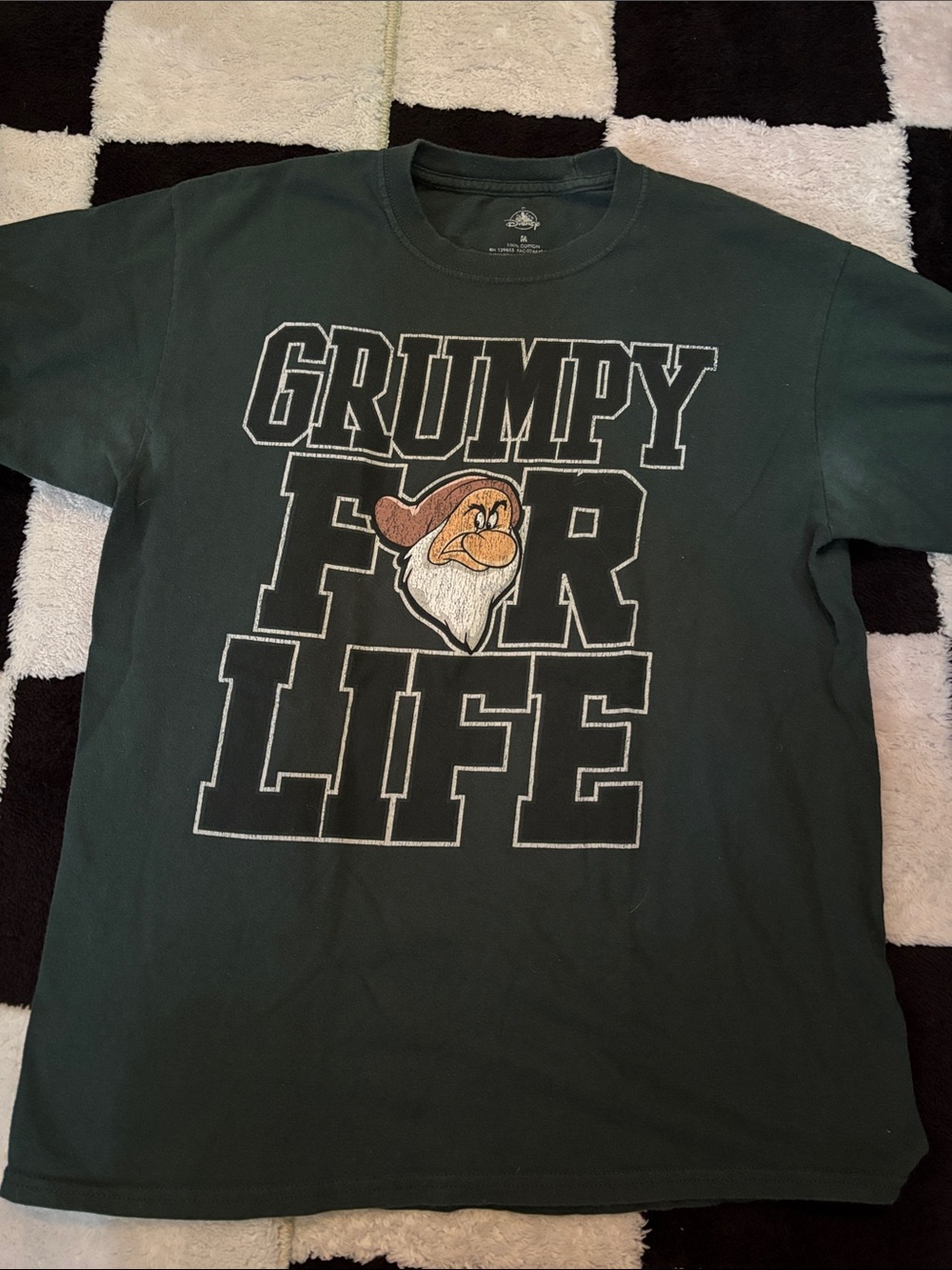 Disney Dark Green Crewneck Tee - Grumpy